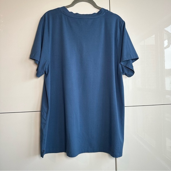 Fishers Finery T Shirt V Neck Relaxed Fit Blue Size X-Large Sleep Shirt Soft - Picture 3 of 4